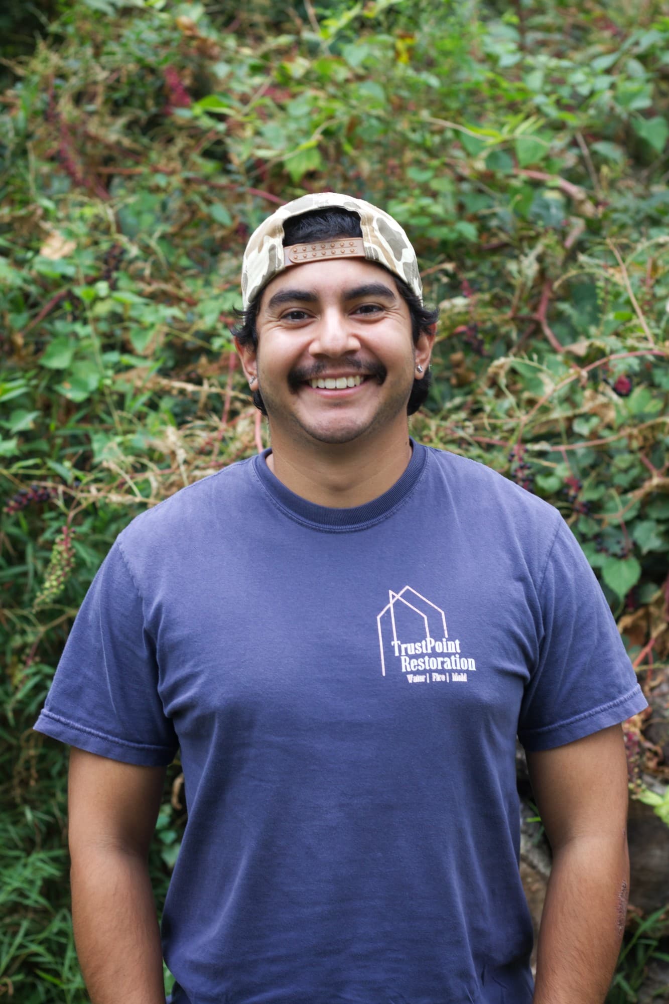 Milton of TrustPoint Restoration, in a TrustPoint shirt